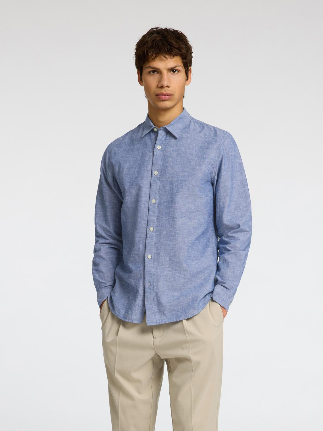 Slhslim-Sun Shirt Ls Noos