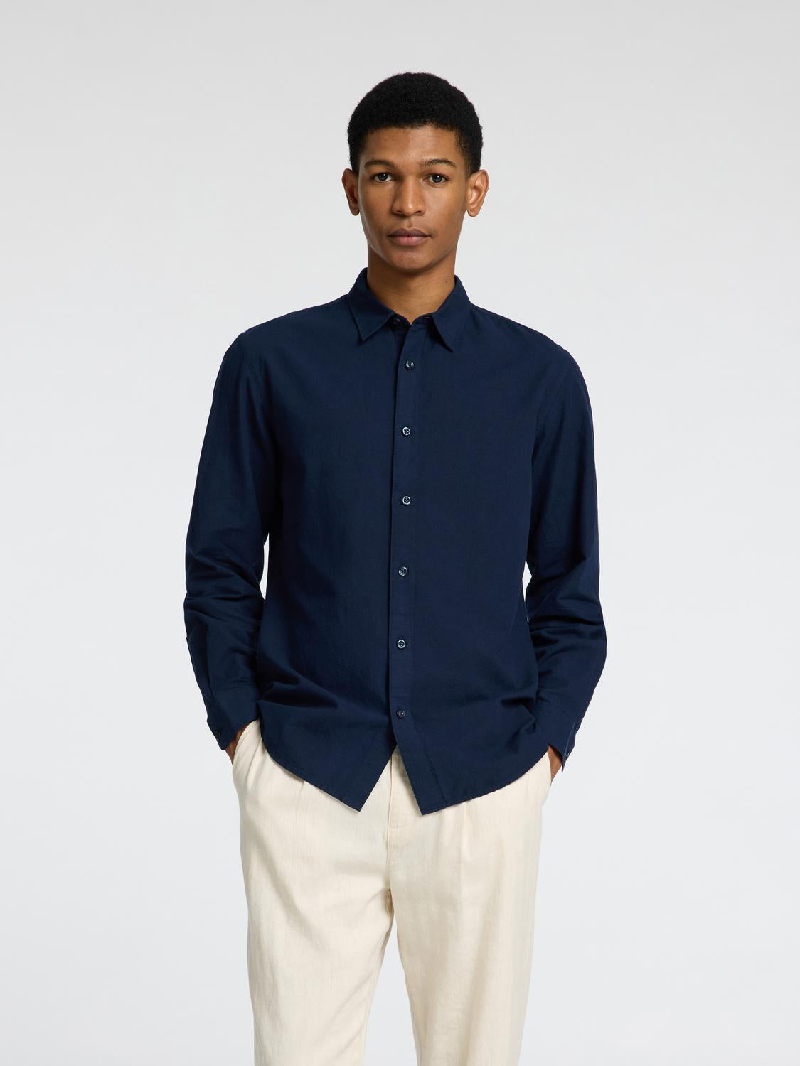 Slhslim-Sun Shirt Ls Noos
