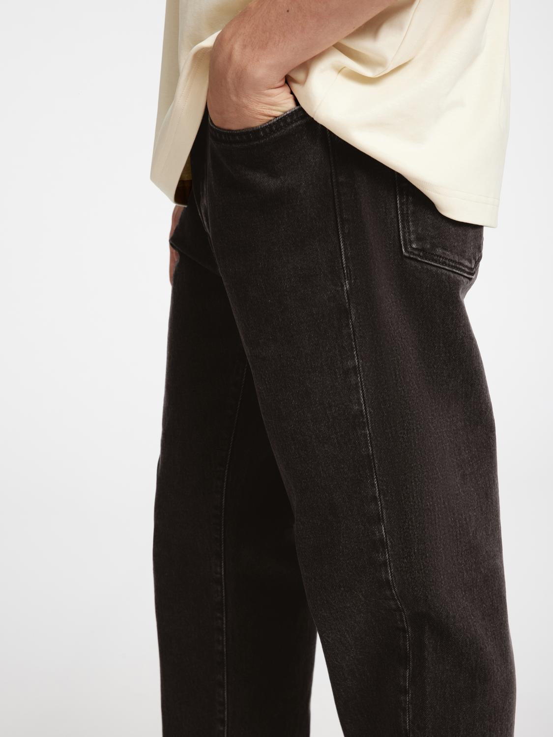 Jeans - Slh190-Regular Tape Cole 3072 Blk Noos - - Hr Ravn