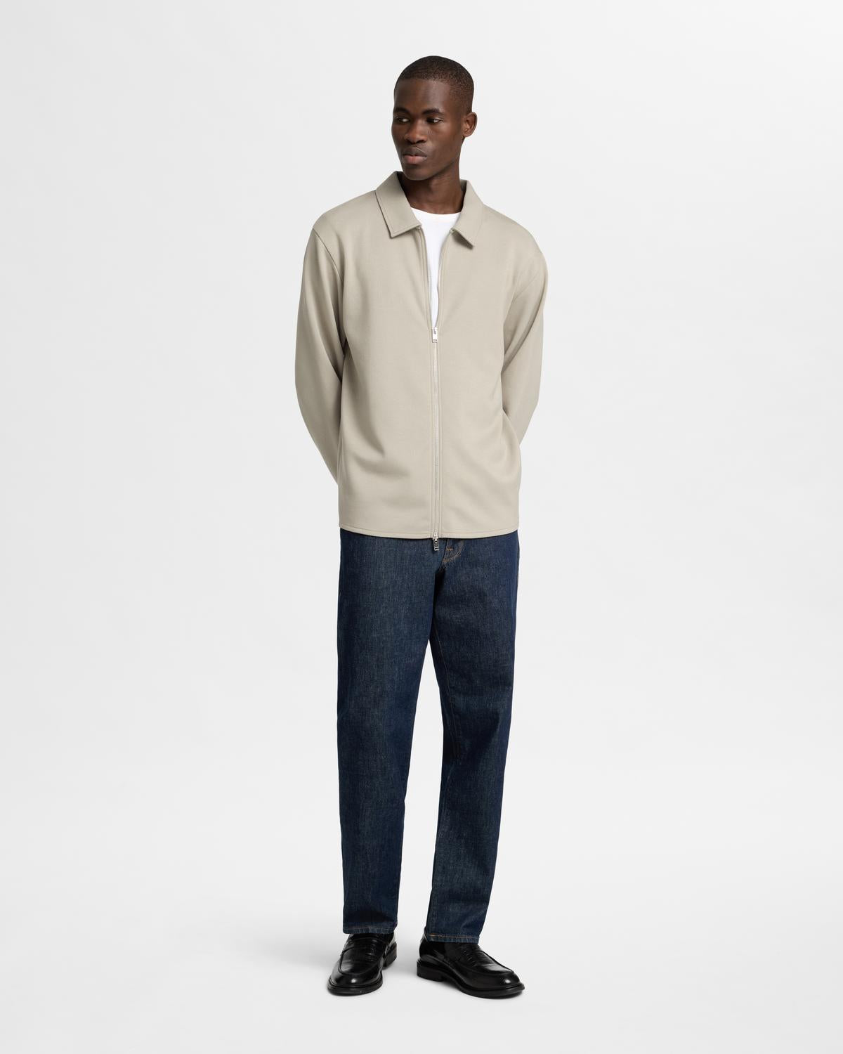 CARDIGAN - Slhemanuel Soft Full Zip Sweat Noos - - Hr Ravn