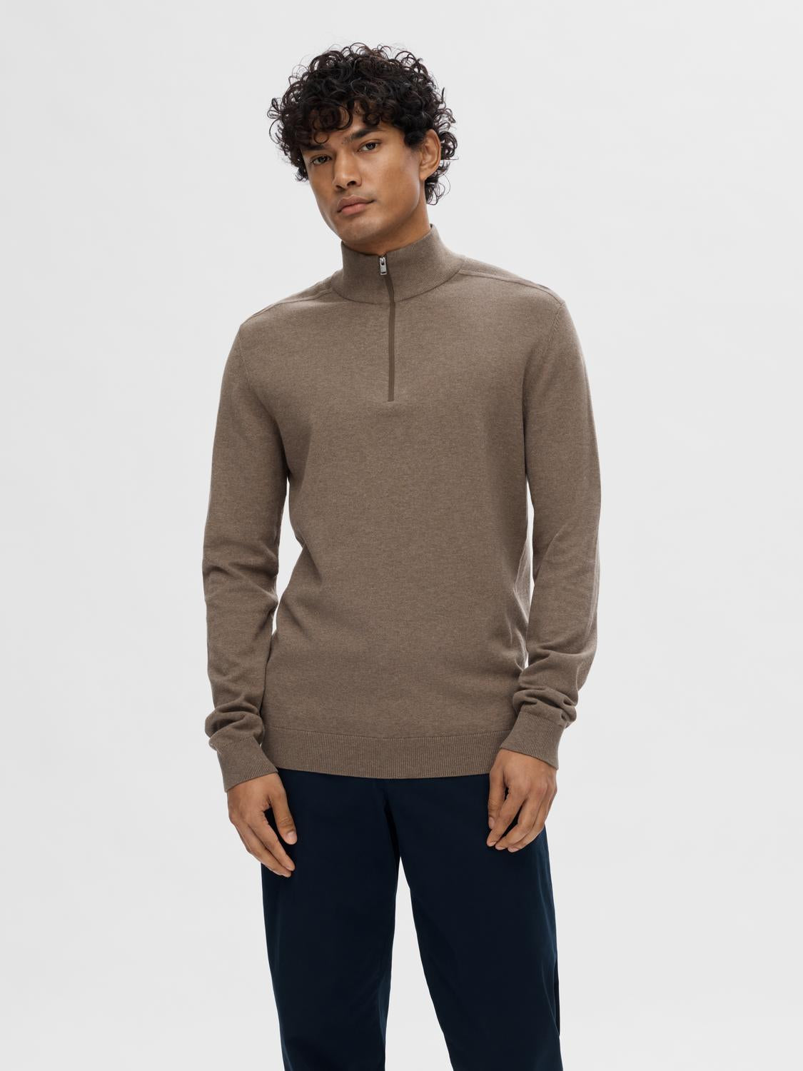 Slhberg Ls Half Zip Noos