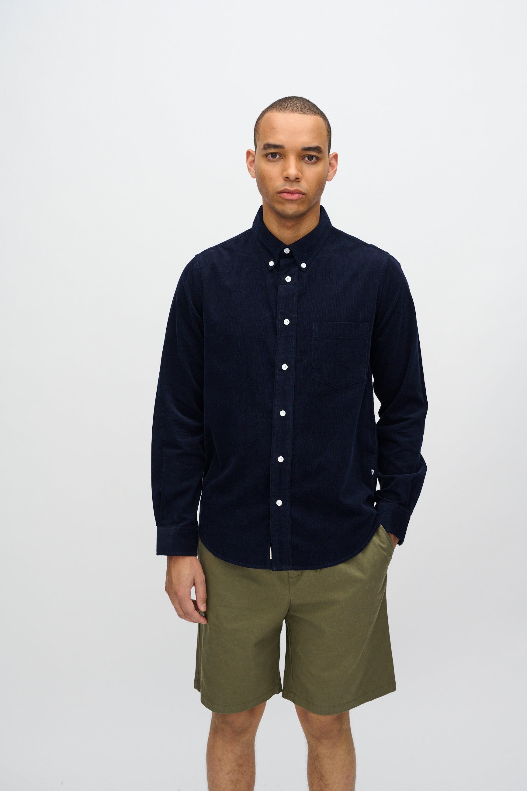 minimum male Colt langærmet skjorte 3758 Long Sleeved Shirt 687 Navy Blazer