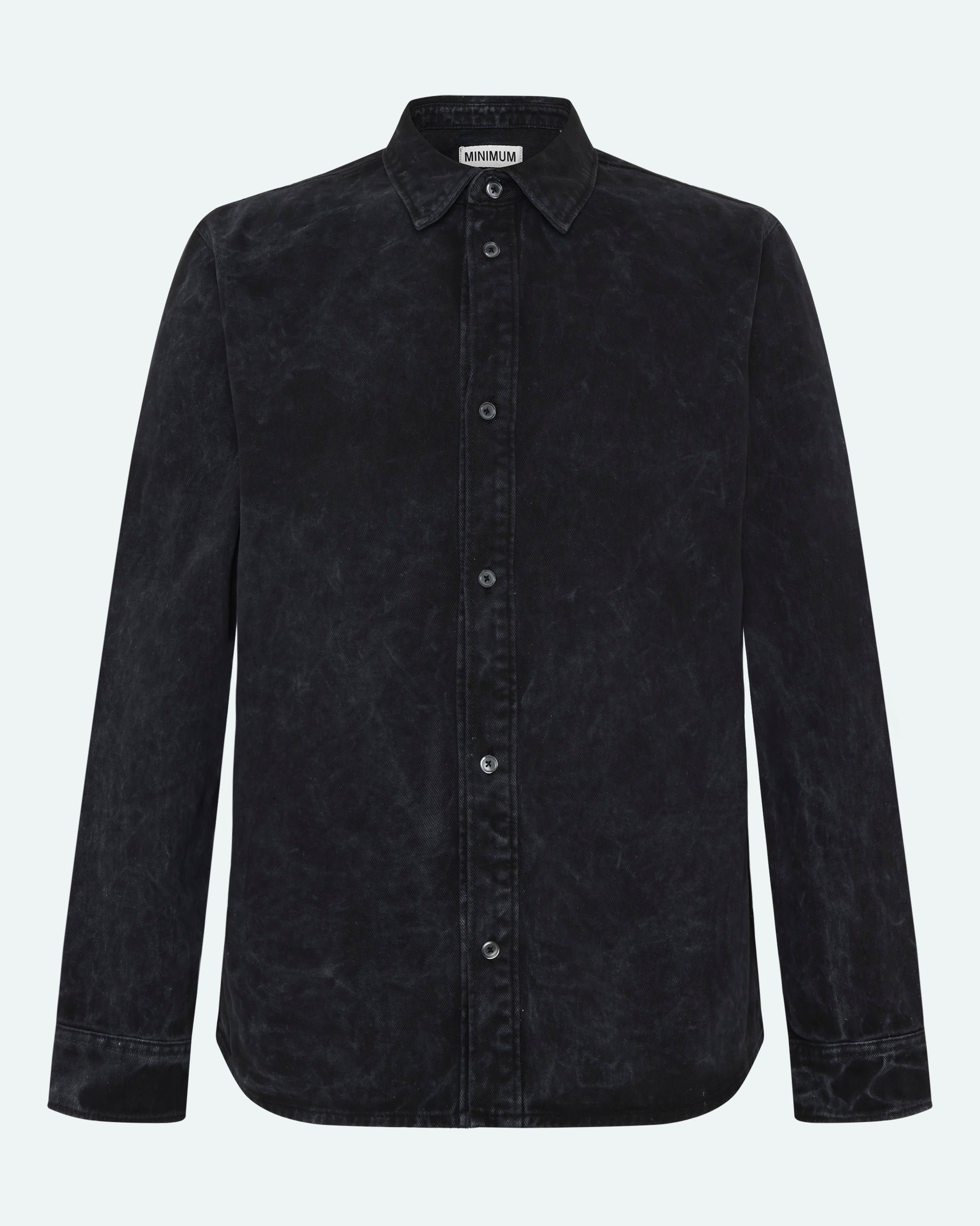 minimum male Douglas Denim Shirt 4387 Long Sleeved Shirt 999 Black