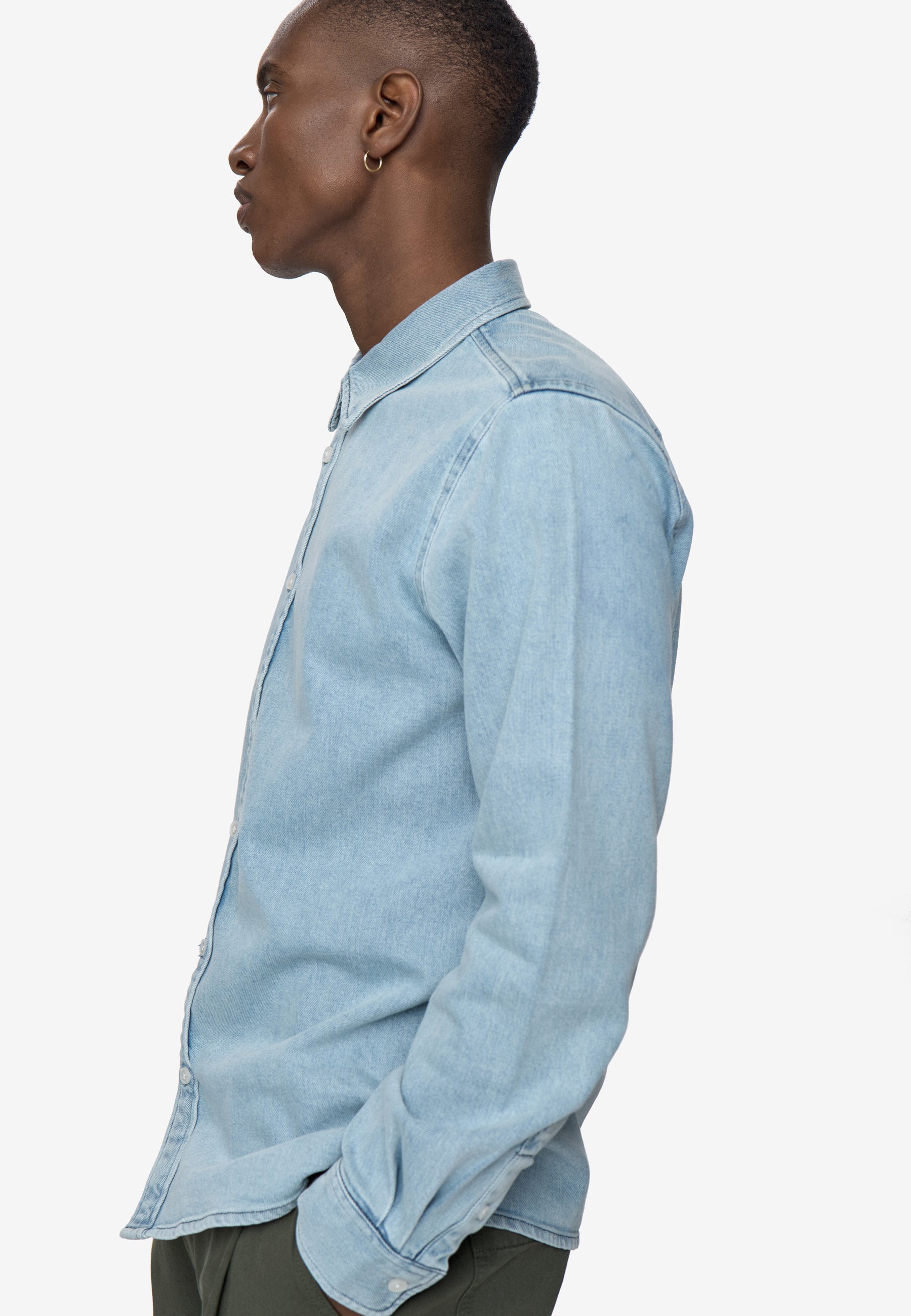 minimum male Douglas Denim Shirt 4512 Long Sleeved Shirt 1001 Light Blue