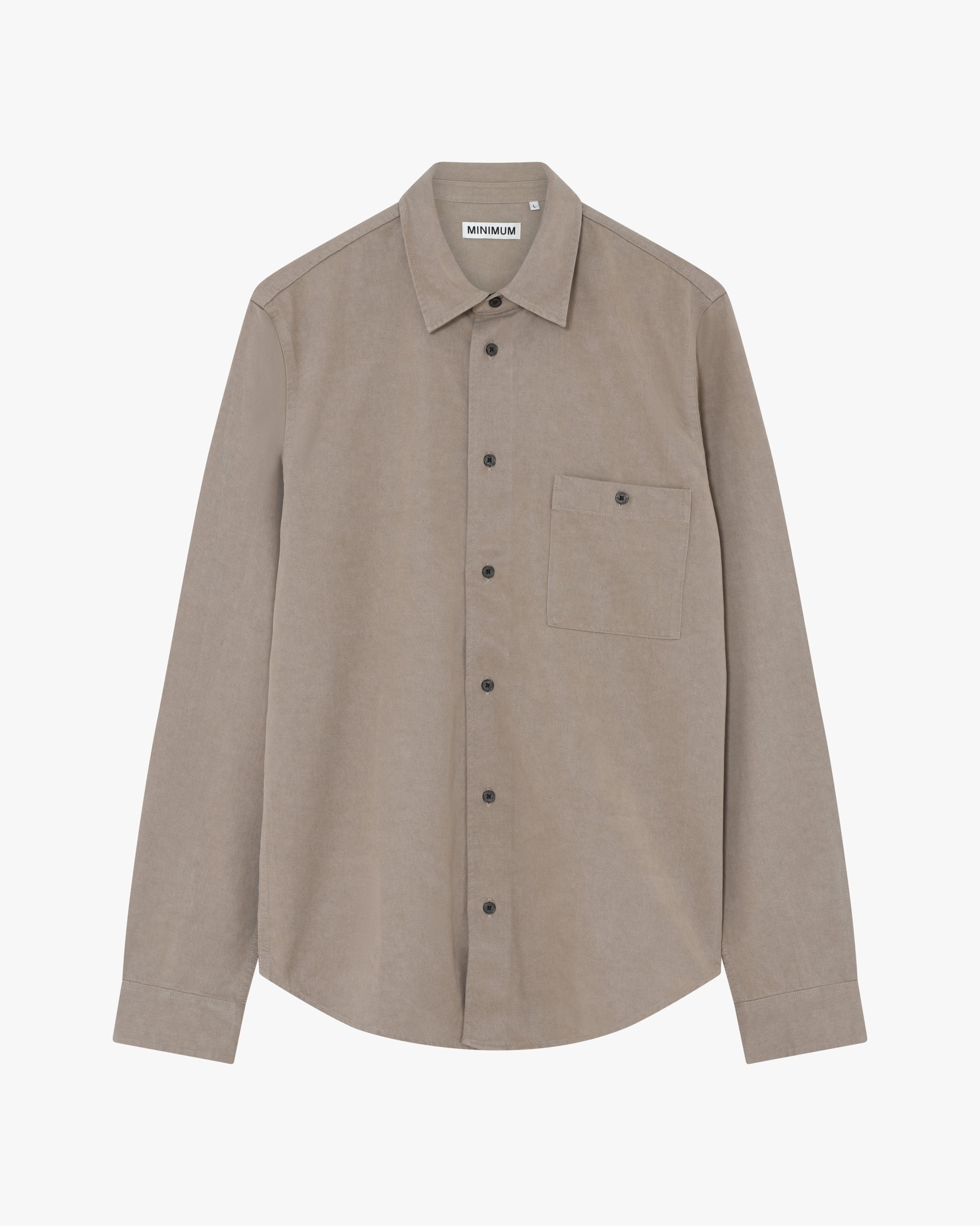 minimum male Duke Shirt 3750 Long Sleeved Shirt 1609 Greige