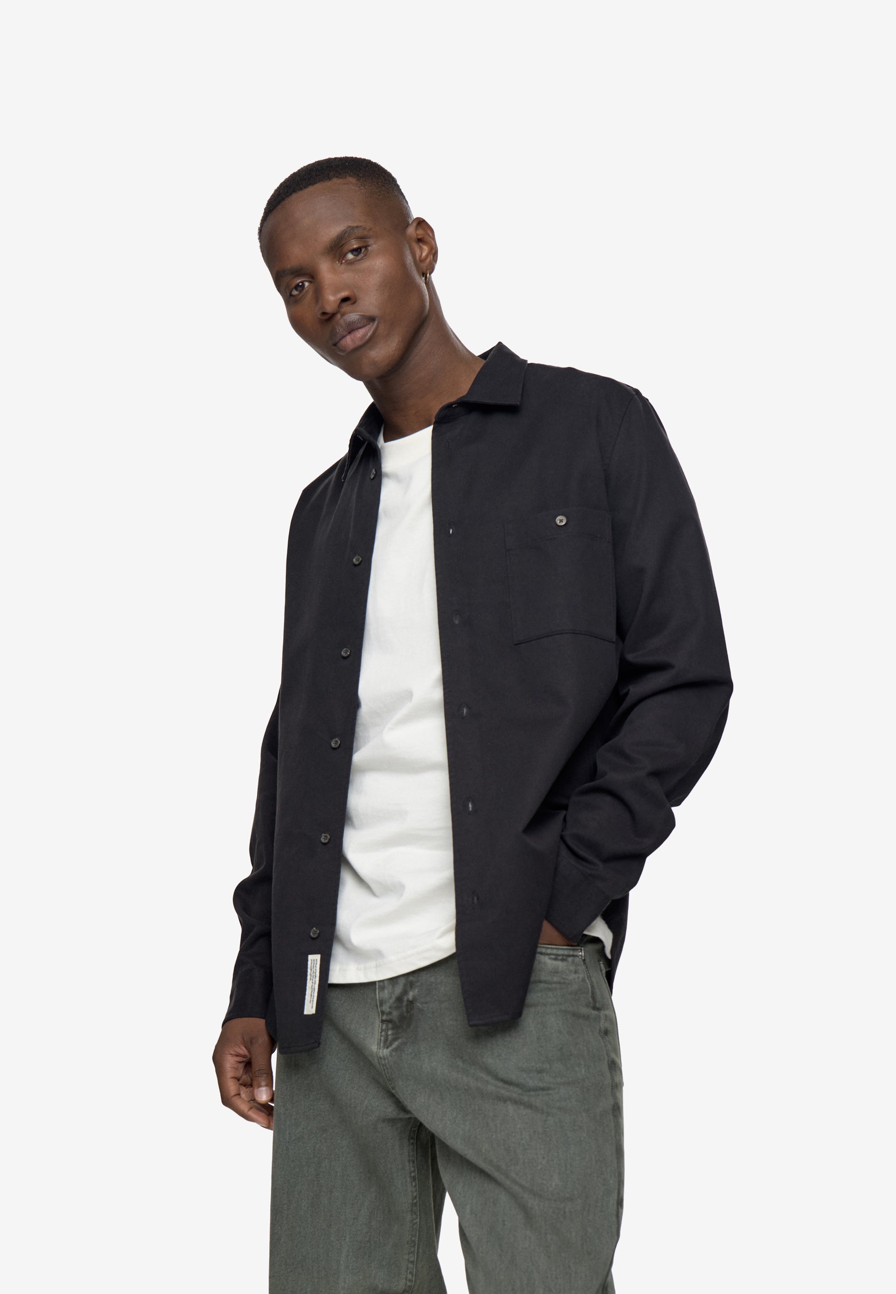 minimum male Duke Shirt 3750 Long Sleeved Shirt 999 Black