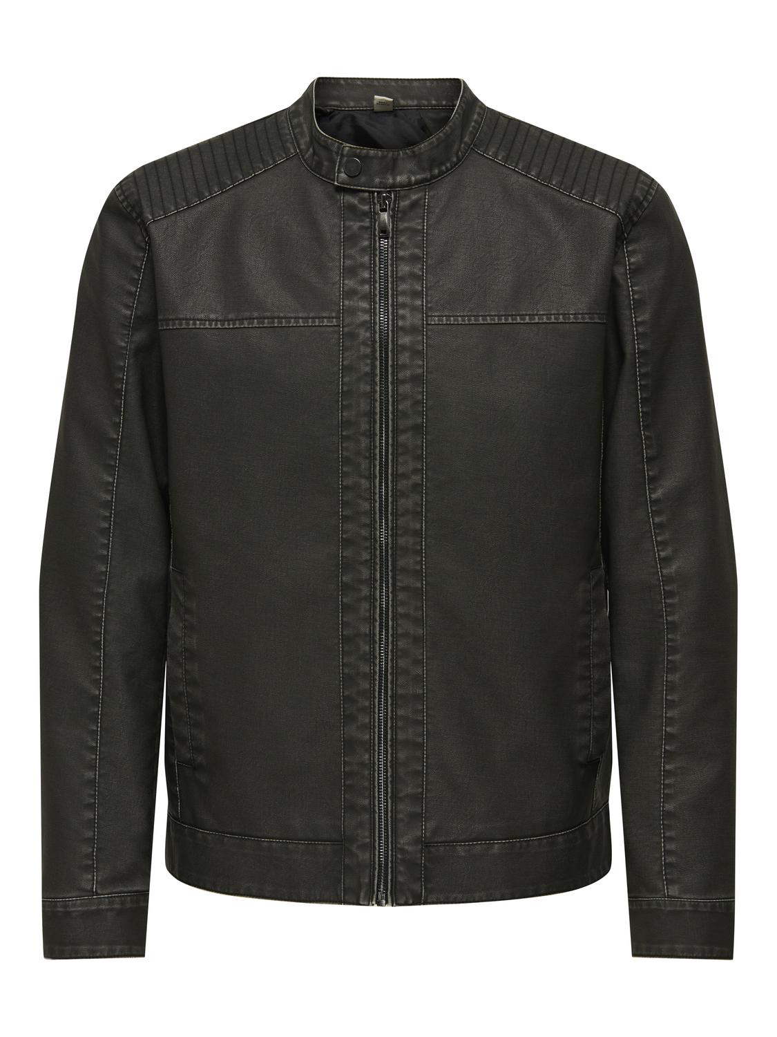 OVERTØJ - Onsmike Pu Racer Jacket Otw Noos - - Hr Ravn