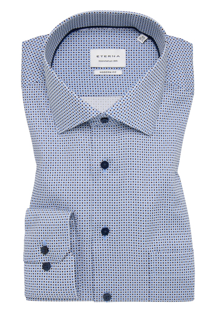 Eterna Mønstret Modern Fit Skjorte