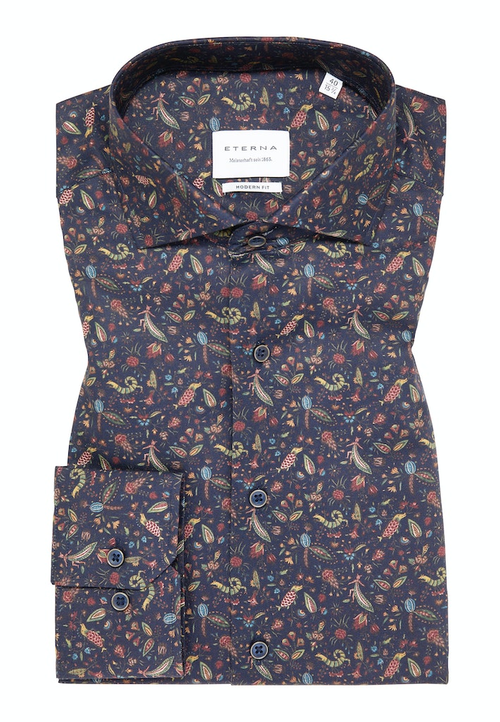 LANGE SKJORTER - Mønstret Slim Fit - - Hr Ravn