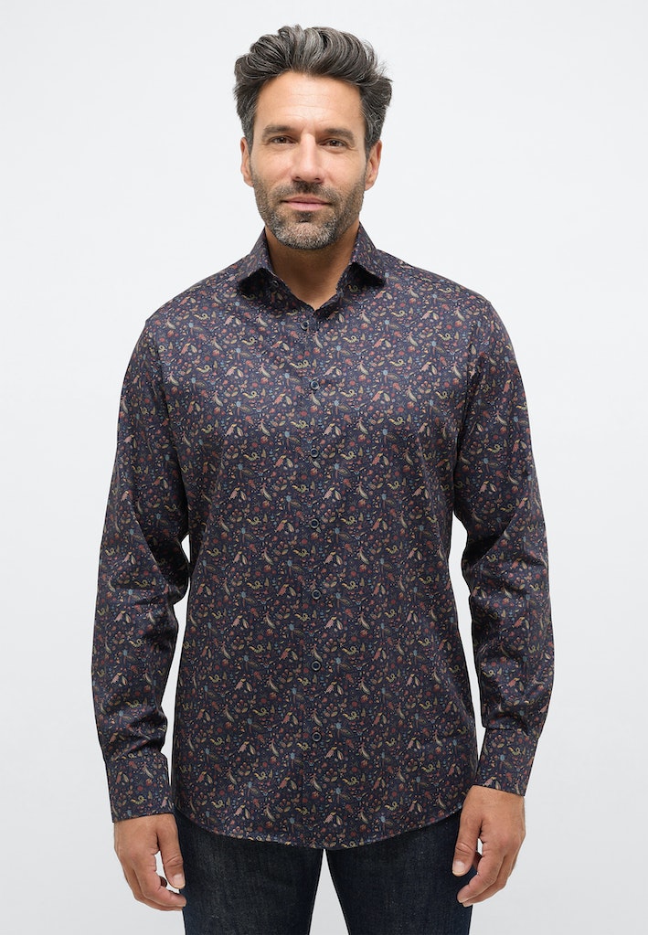 LANGE SKJORTER - Mønstret Slim Fit - - Hr Ravn