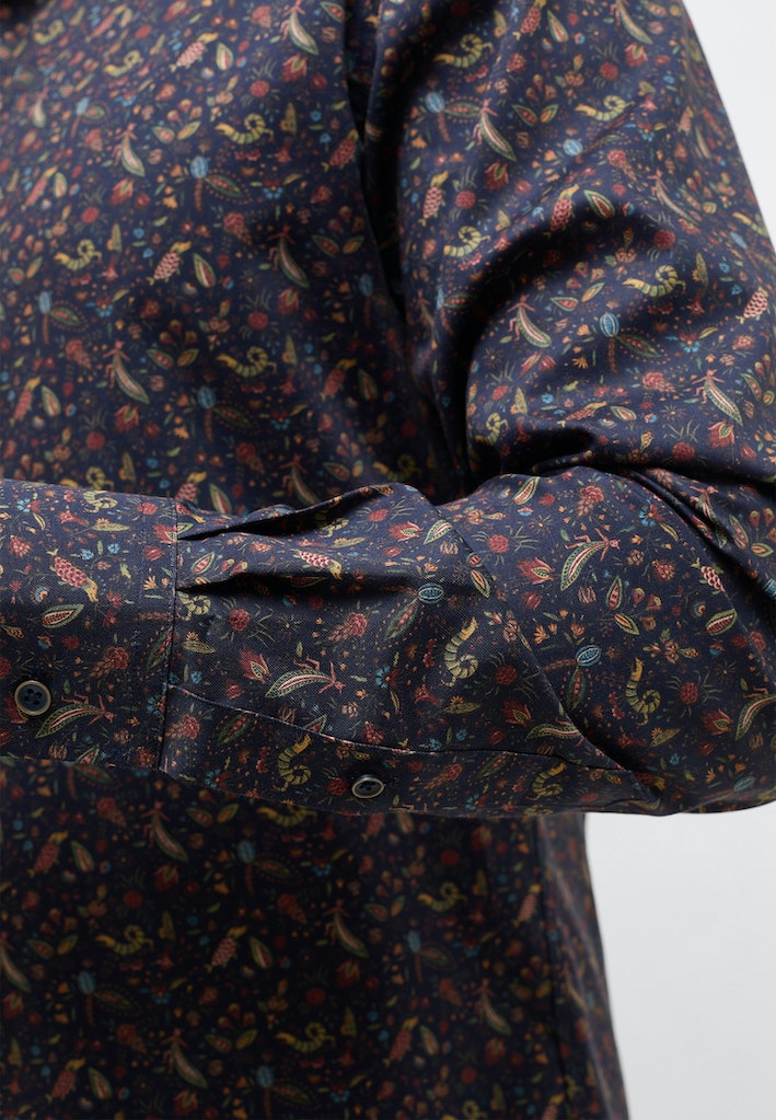 LANGE SKJORTER - Mønstret Slim Fit - - Hr Ravn