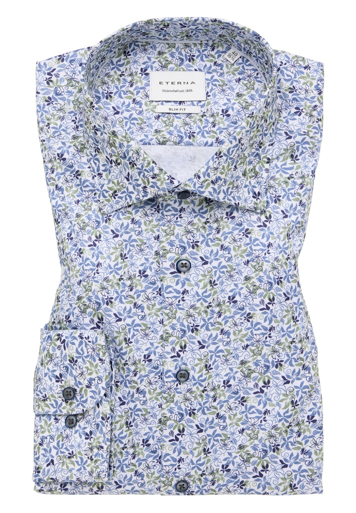 LANGE SKJORTER - Eterna Modern Fit Texture Cotton -  - Hr Ravn