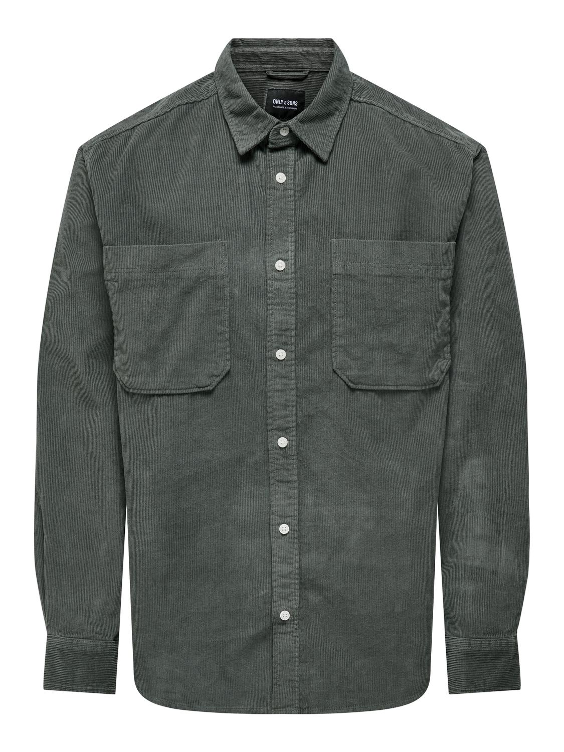 LANGE SKJORTER - Onsalp Rlx 2Pkt Washd Cord Ls Shirt Noos - - Hr Ravn