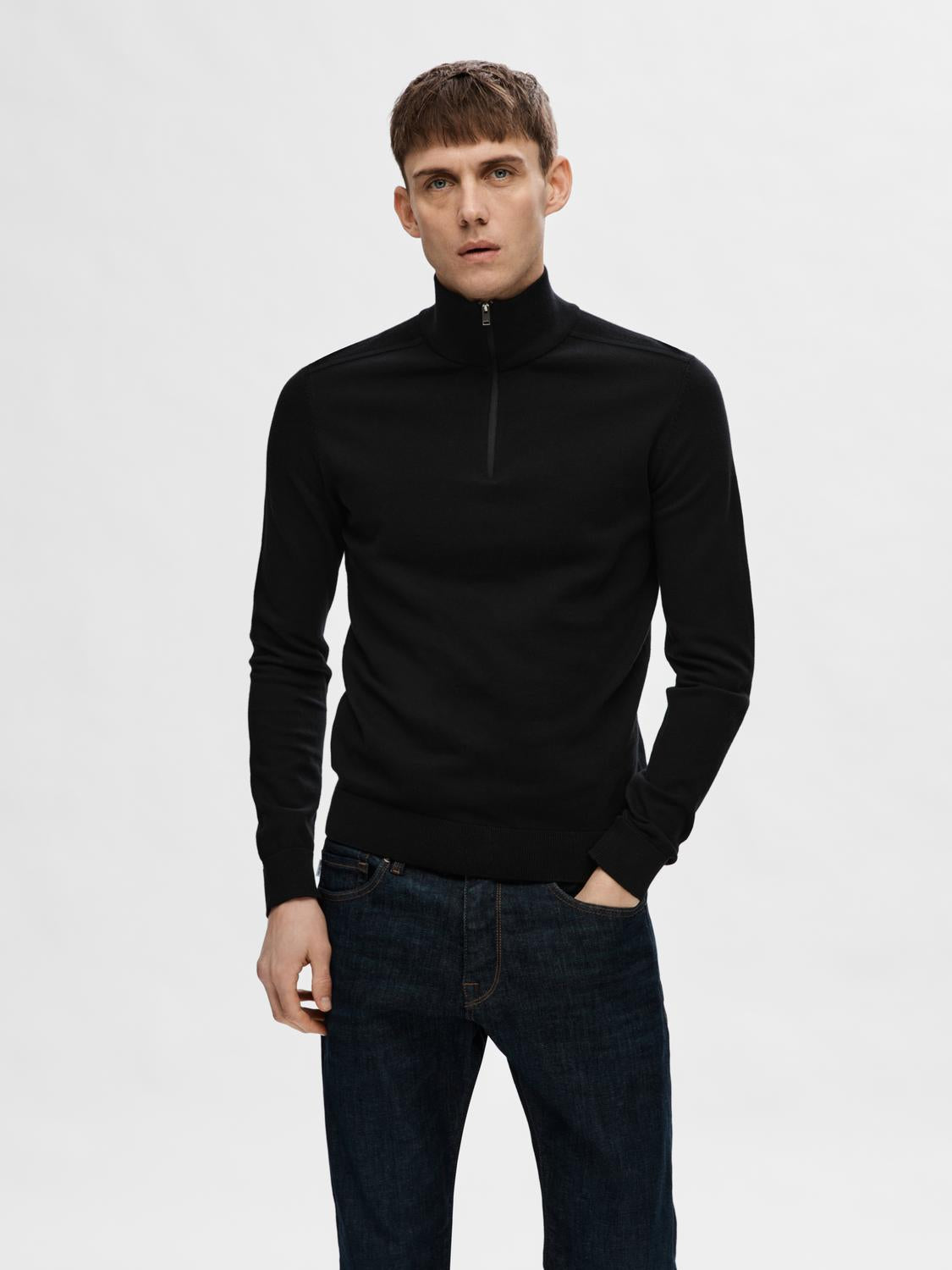 Slhberg Ls Half Zip Noos