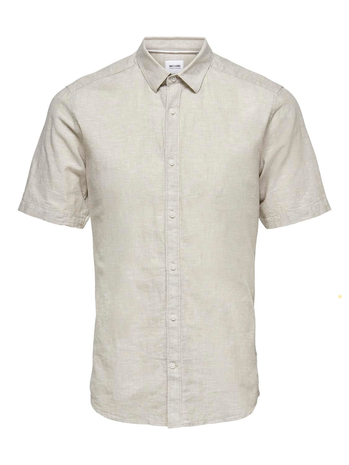 KORTE SKJORTER - Onscaiden Life Ss Solid Linen Blend Noos - - Hr Ravn