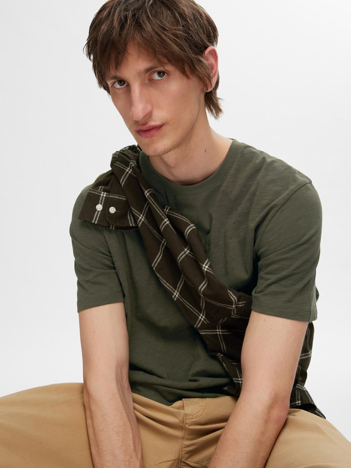 T-SHIRTS - Slhaspen Slub Ss O-Neck Tee Noos - - Hr Ravn