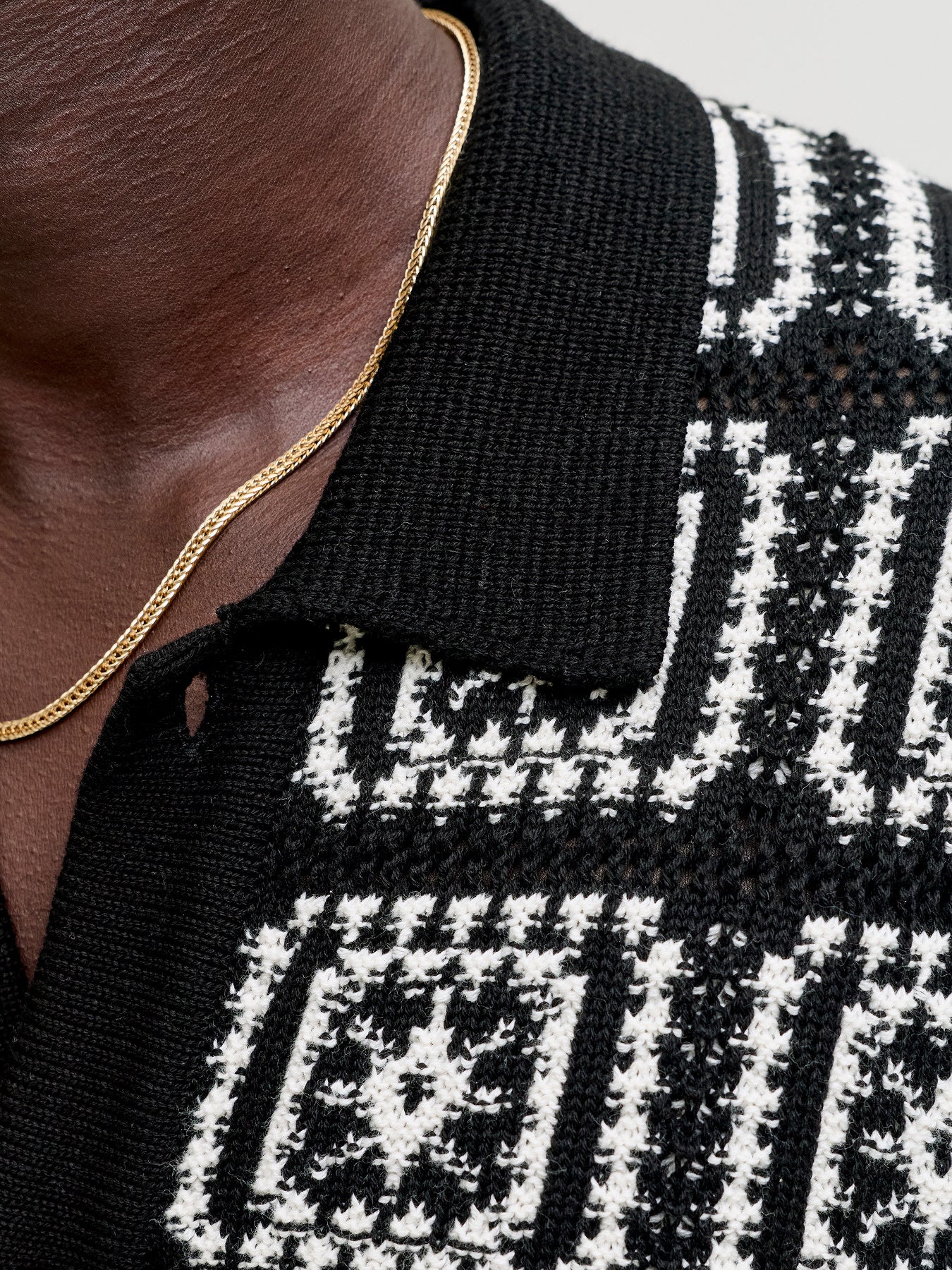POLO SHIRTS - JORCOLIN KNIT CROCHET POLO STYD AW25 - - Hr Ravn