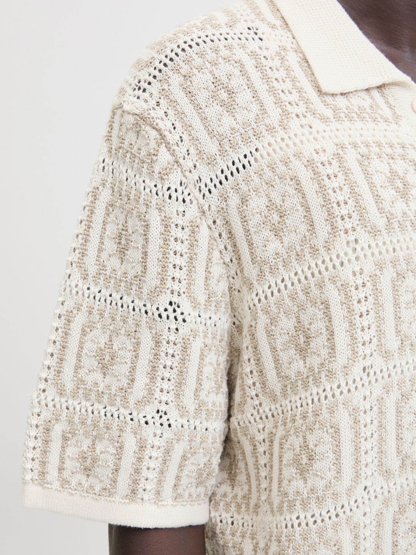 POLO SHIRTS - JORCOLIN KNIT CROCHET POLO STYD AW25 - - Hr Ravn