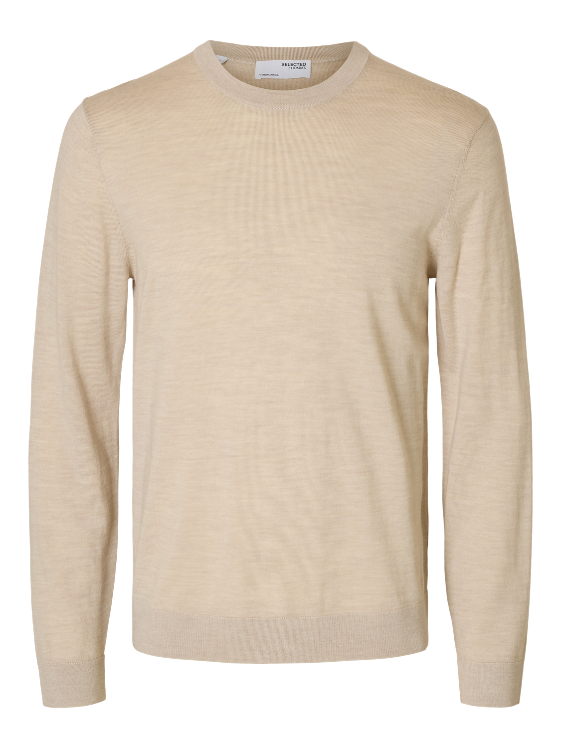 STRIK - Slhtray Ls Knit Merino Crew Neck Noos - - Hr Ravn