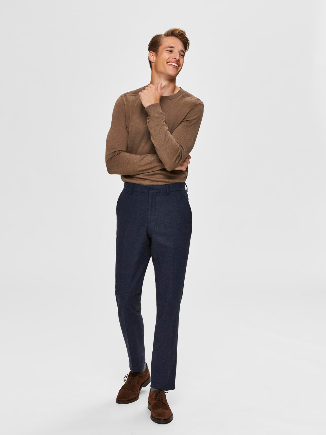 STRIK - Slhberg Crew Neck Noos - - Hr Ravn