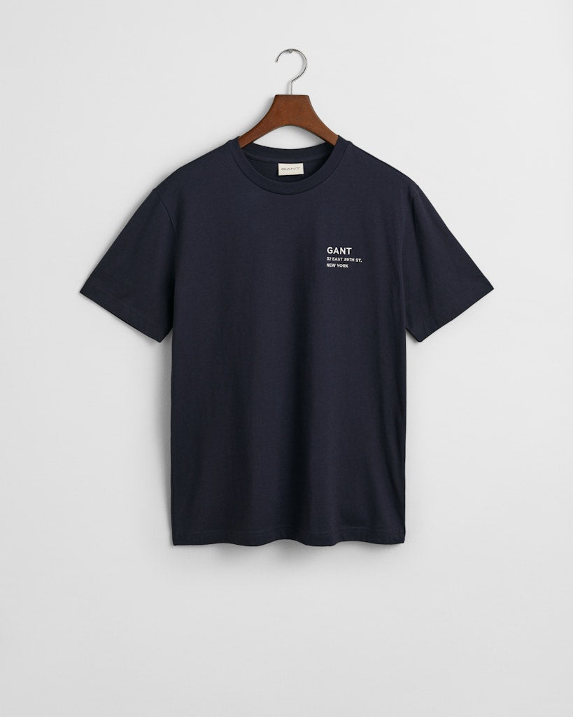 Ensfarvet T-shirt M/ Logo