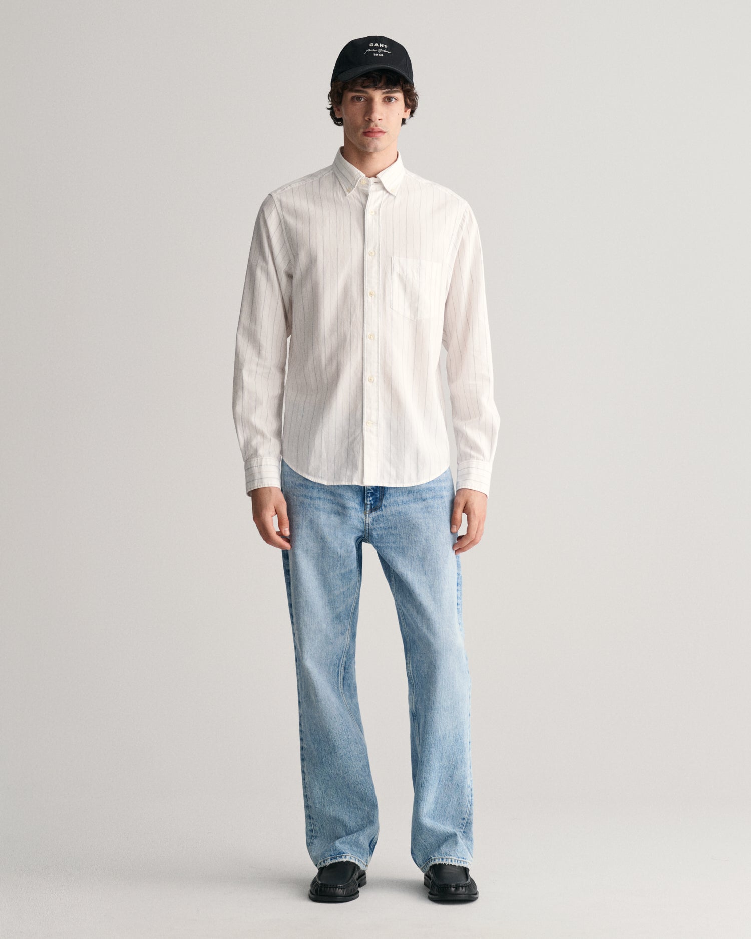 LANGE SKJORTER - Reg Archive Oxford Stripe - - Hr Ravn
