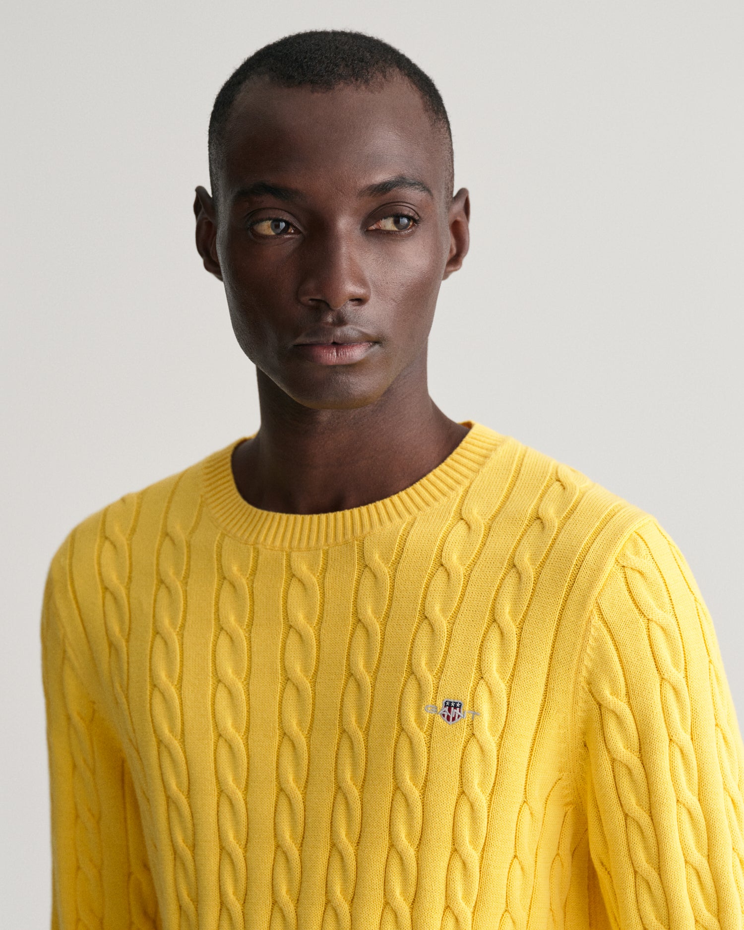 Cotton Cable C-Neck - STRIK - - Hr Ravn