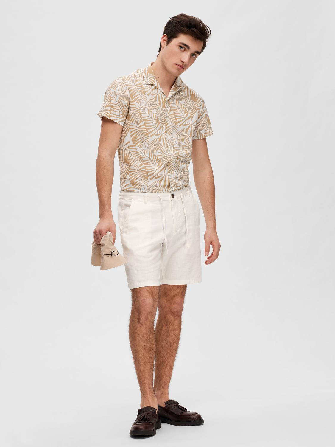 SHORTS - Slhregular-Brody Linen Bld Shorts Noos - - Hr Ravn