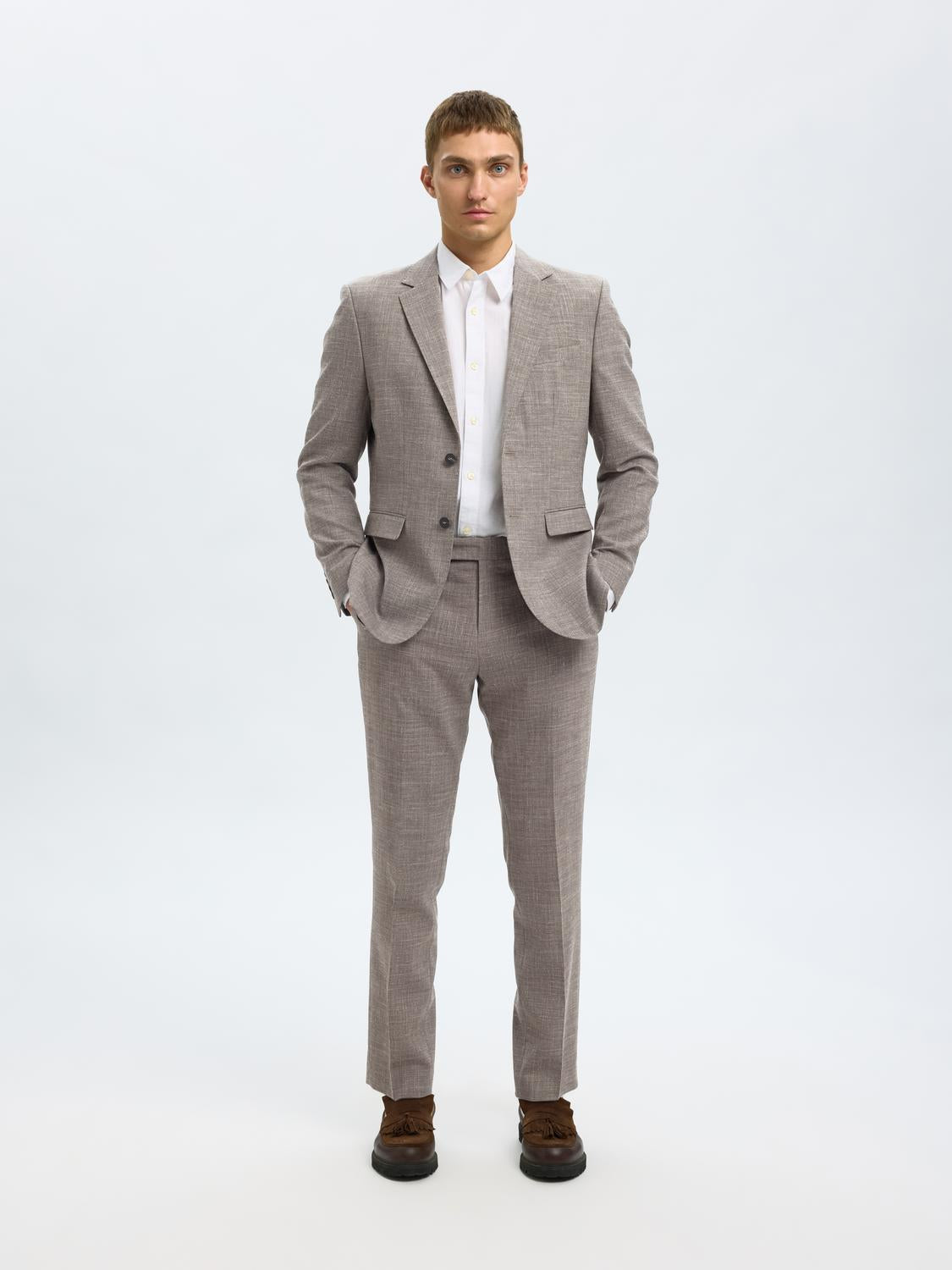 BUKSER - Slhslim-Oasis Linen Trs Noos - - Hr Ravn