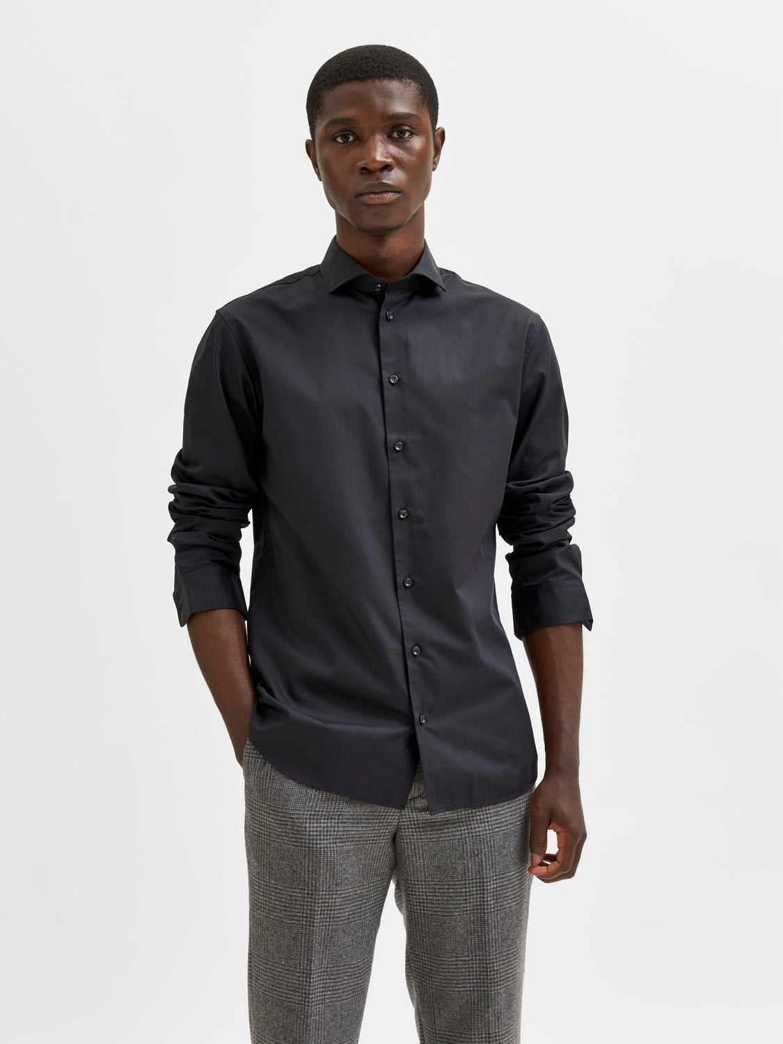 Slhslim-Ethan Shirt Ls Cut Away Noos