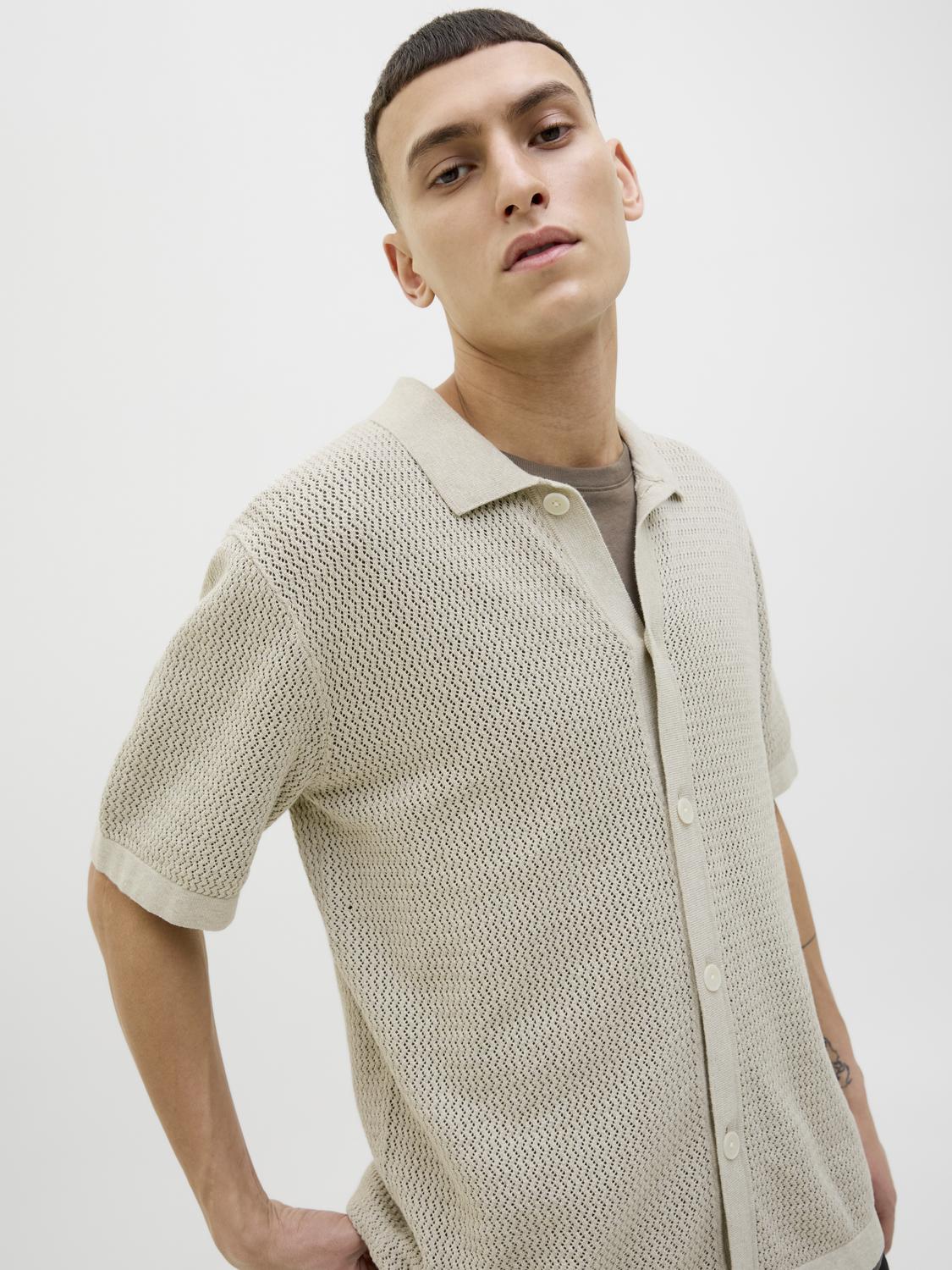 Cardigans - Jprblaarto Knit Polo Ss Ln - - Hr Ravn