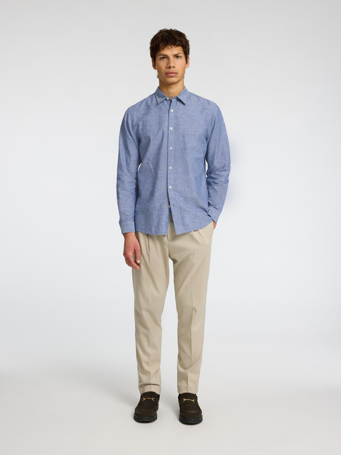 Slhslim-Sun Shirt Ls Noos