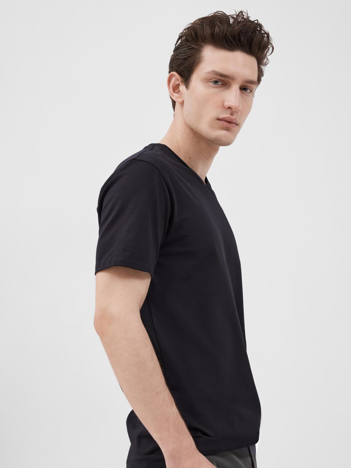 T-SHIRTS - Slhnewpima Ss V-Neck Tee Noos - - Hr Ravn