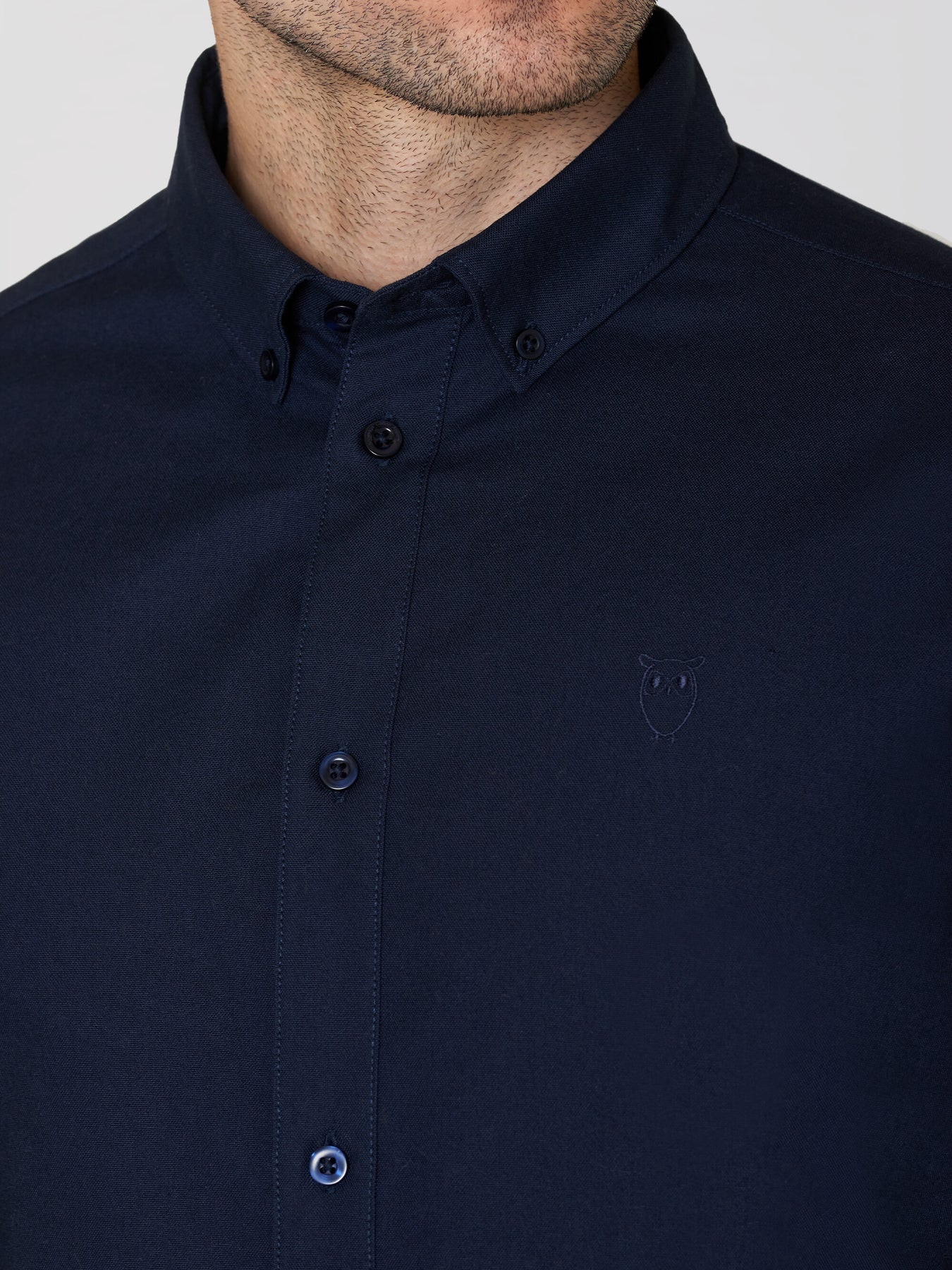 LANGE SKJORTER - Harald Small Owl Oxford Regular Fit Shirt - GOTS/Vegan - - Hr Ravn