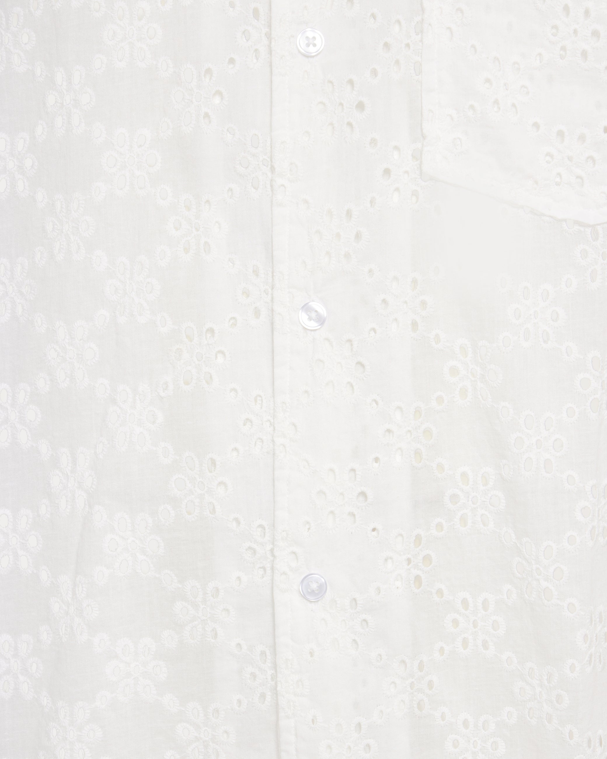 minimum male Hayden afslappet kortærmet skjorte i broderi anglaise 4295 Short Sleeved Shirt 0608 Coco Milk