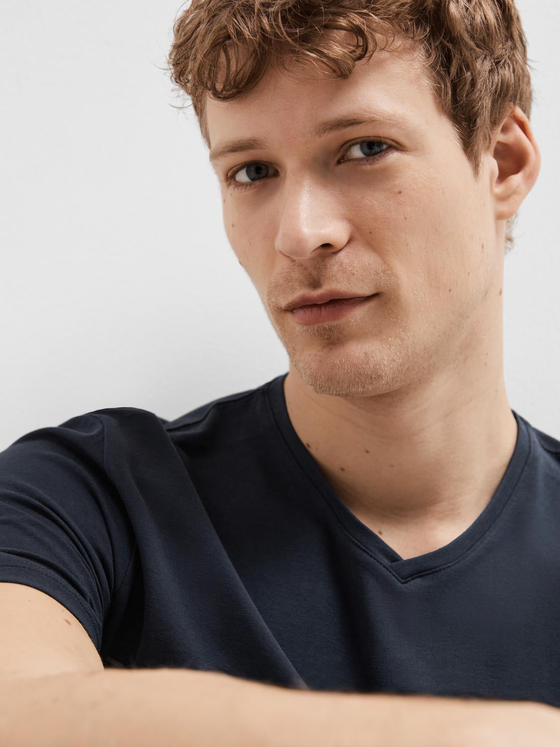 T-SHIRTS - Slhnewpima Ss V-Neck Tee Noos - - Hr Ravn