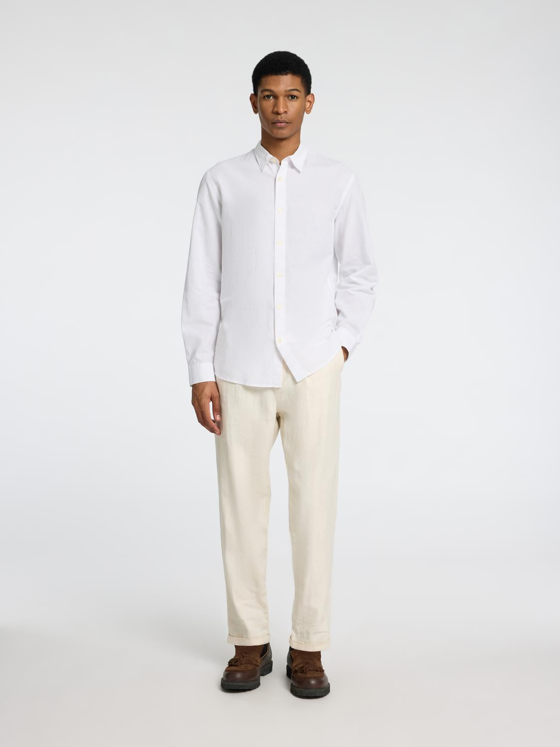 Slhslim-Sun Shirt Ls Noos
