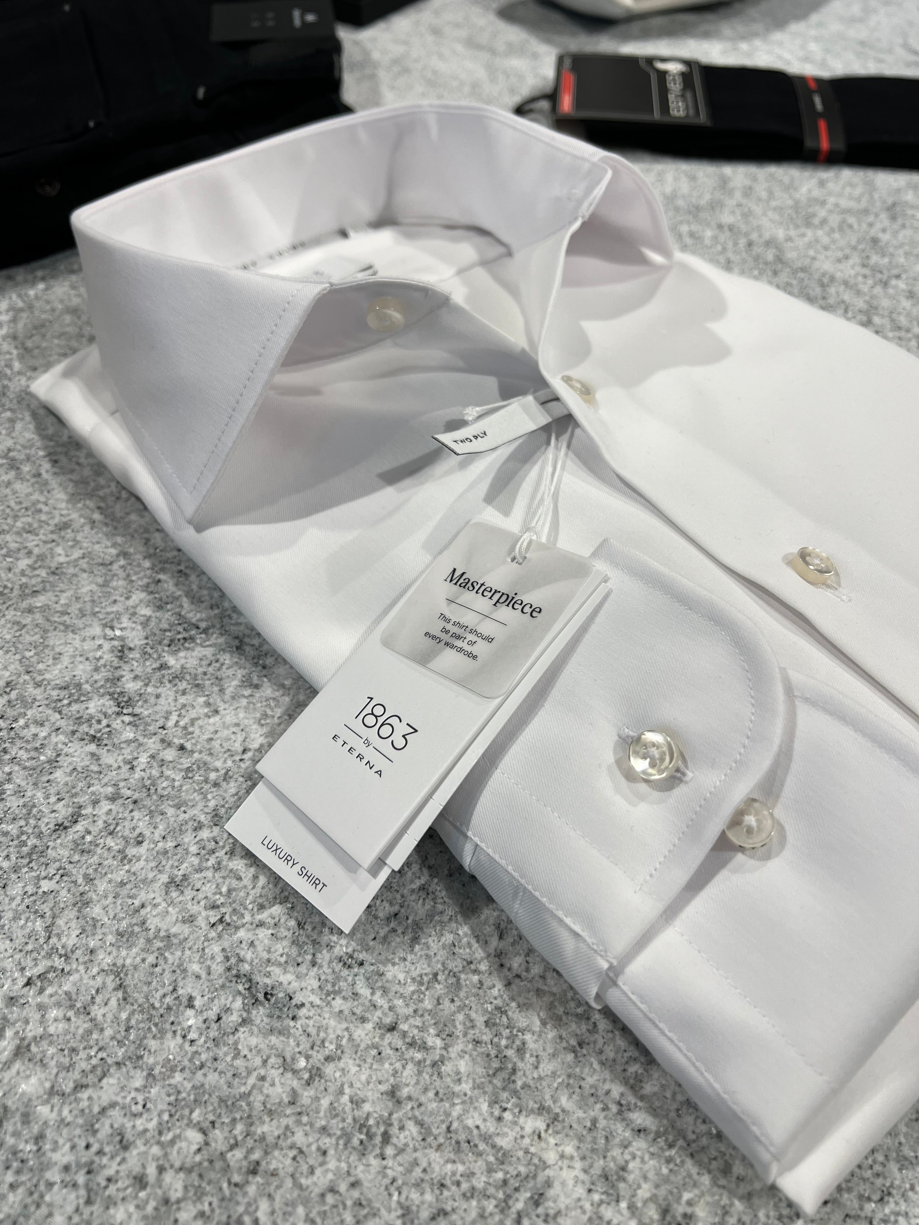 ETERNA LUXURY MODERN SHIRT - LANGE SKJORTER - - Hr Ravn