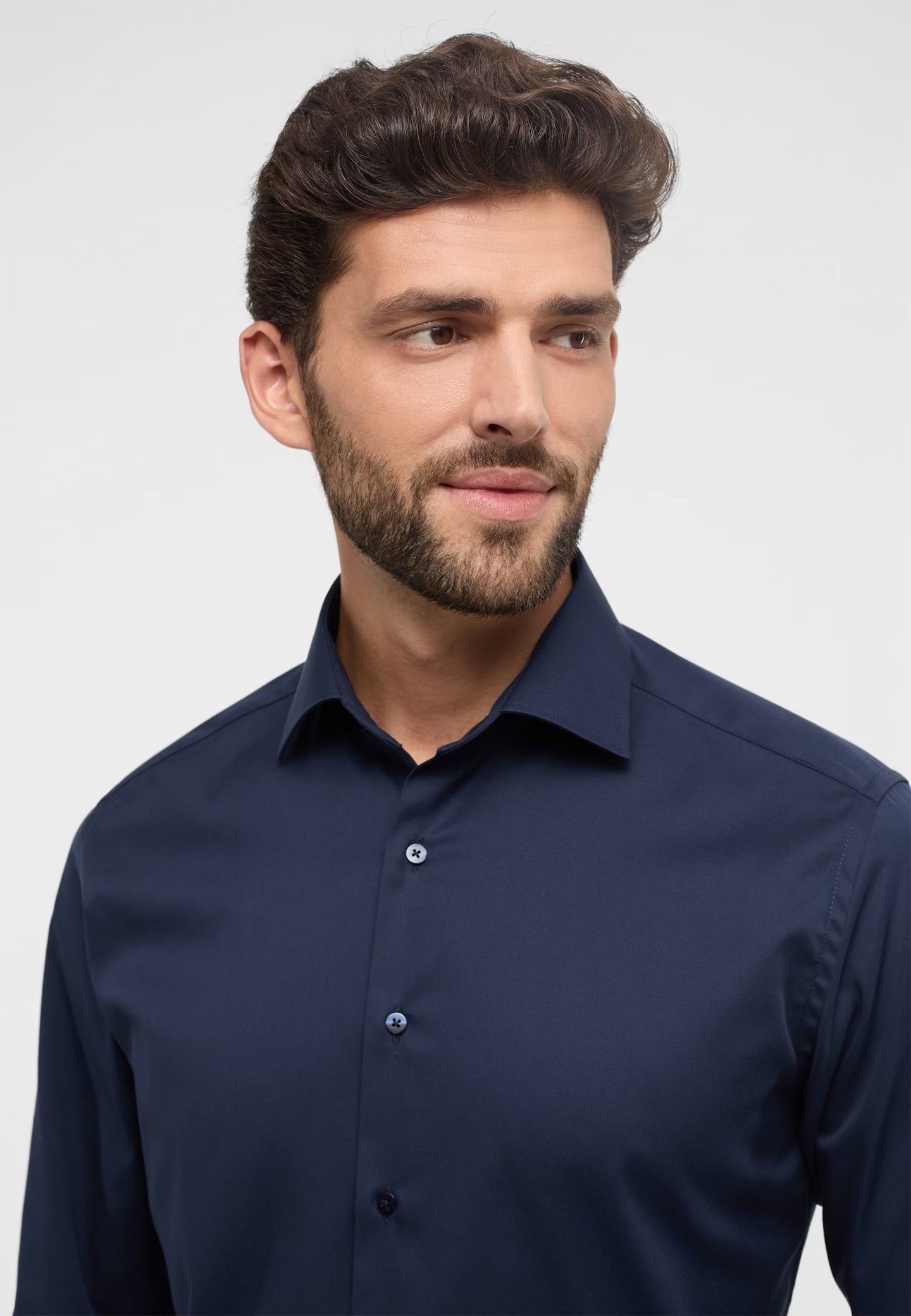 LANGE SKJORTER - Eterna Ensfarvet Modern Fit - - Hr Ravn