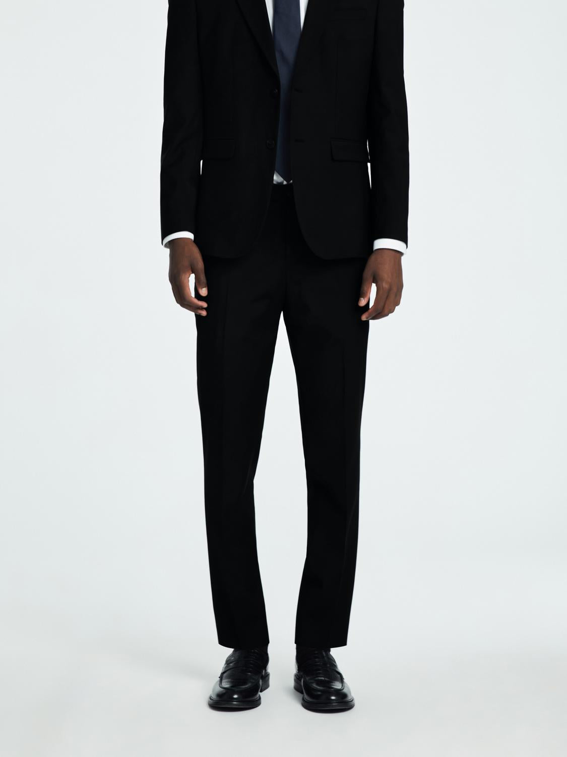 BUKSER - Slhslim-Theo Wool Blend Trs Flex Noos - - Hr Ravn