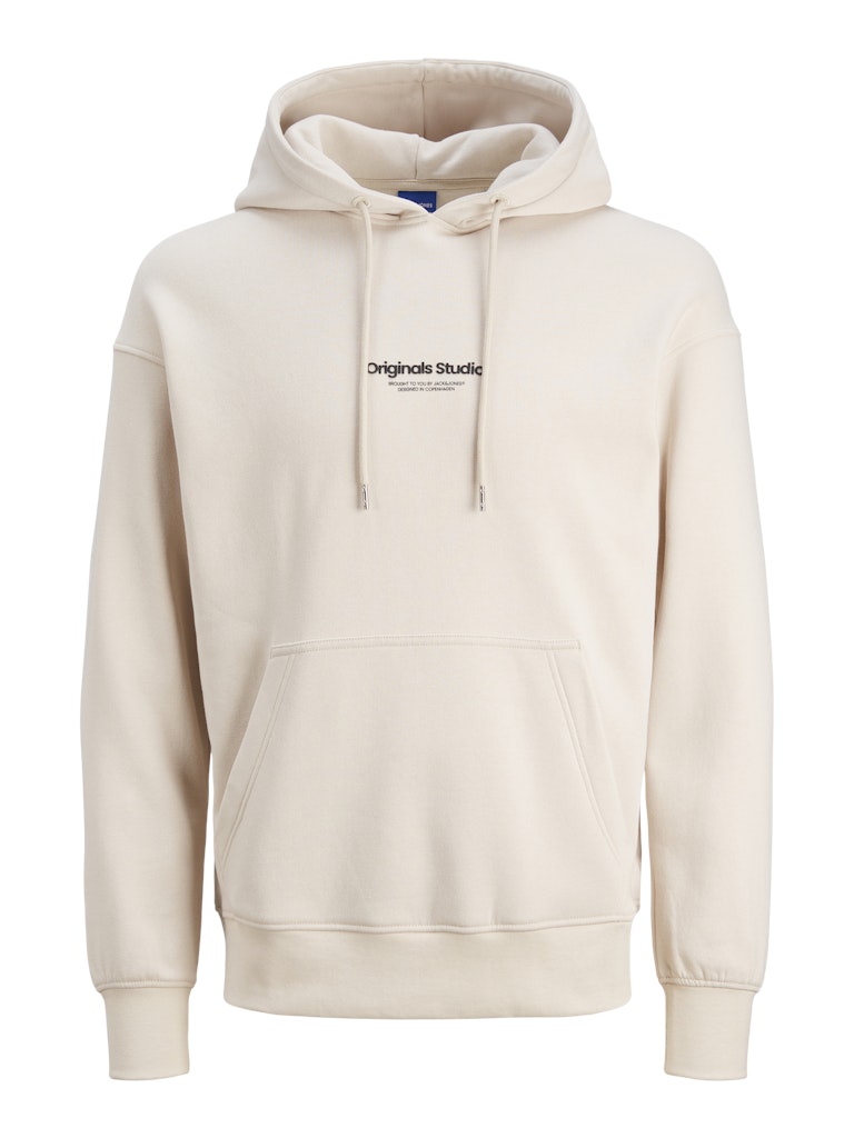 SWEATSHIRTS - Ensfarvet Hoodie Med Logo - - Hr Ravn