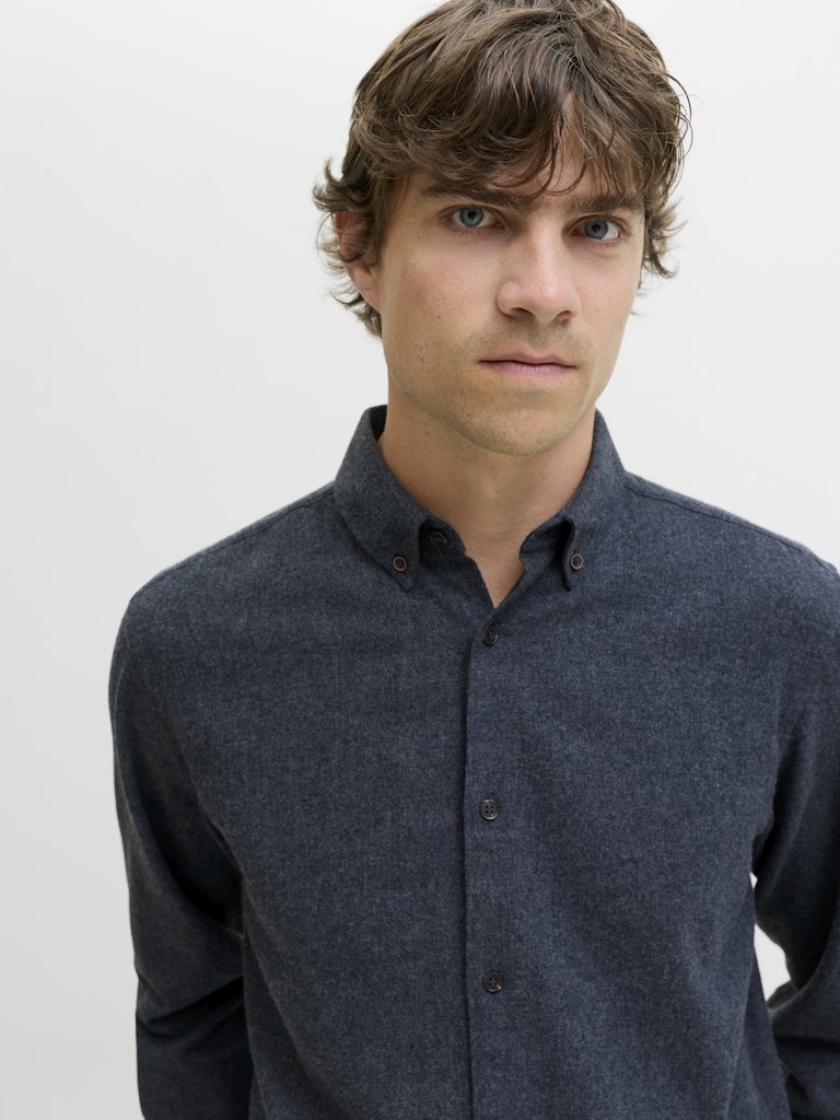 LANGE SKJORTER - Jrebike Melange Shirt LS - - Hr Ravn