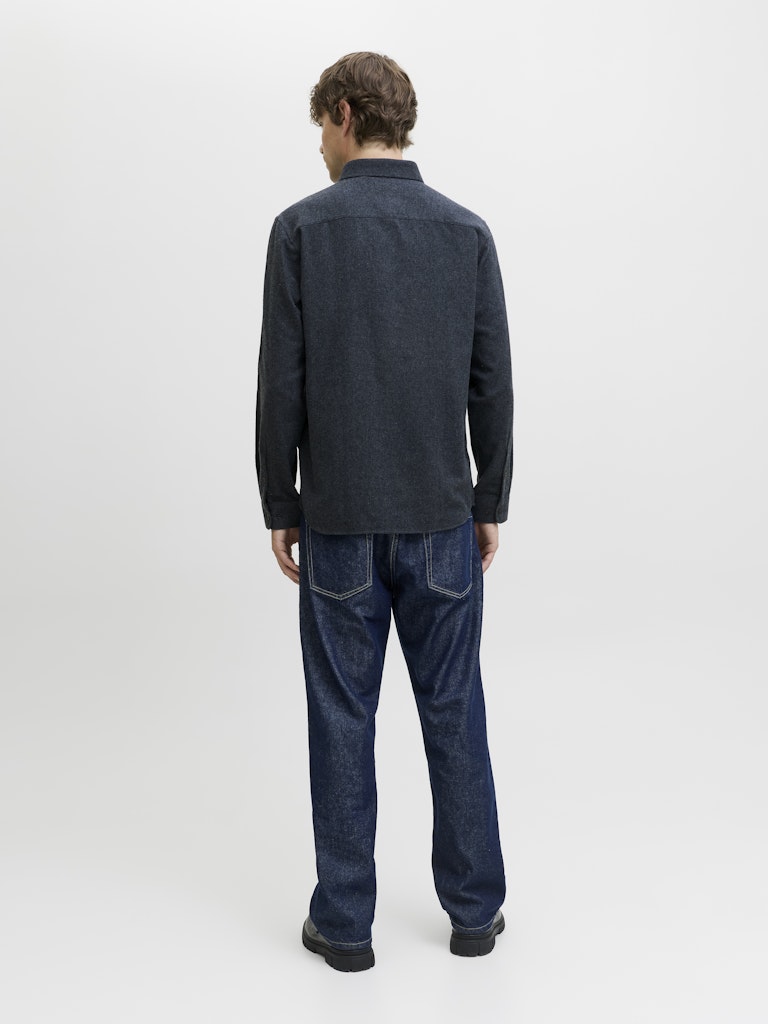 LANGE SKJORTER - Jrebike Melange Shirt LS - - Hr Ravn