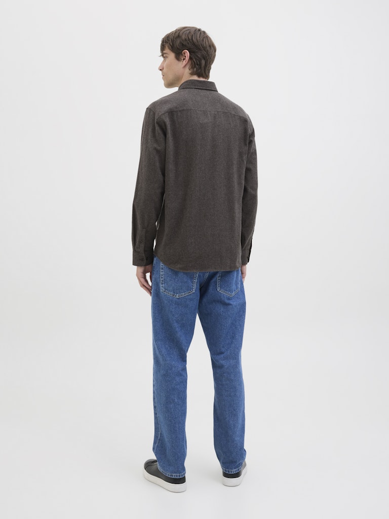LANGE SKJORTER - Jrebike Melange Shirt LS - - Hr Ravn