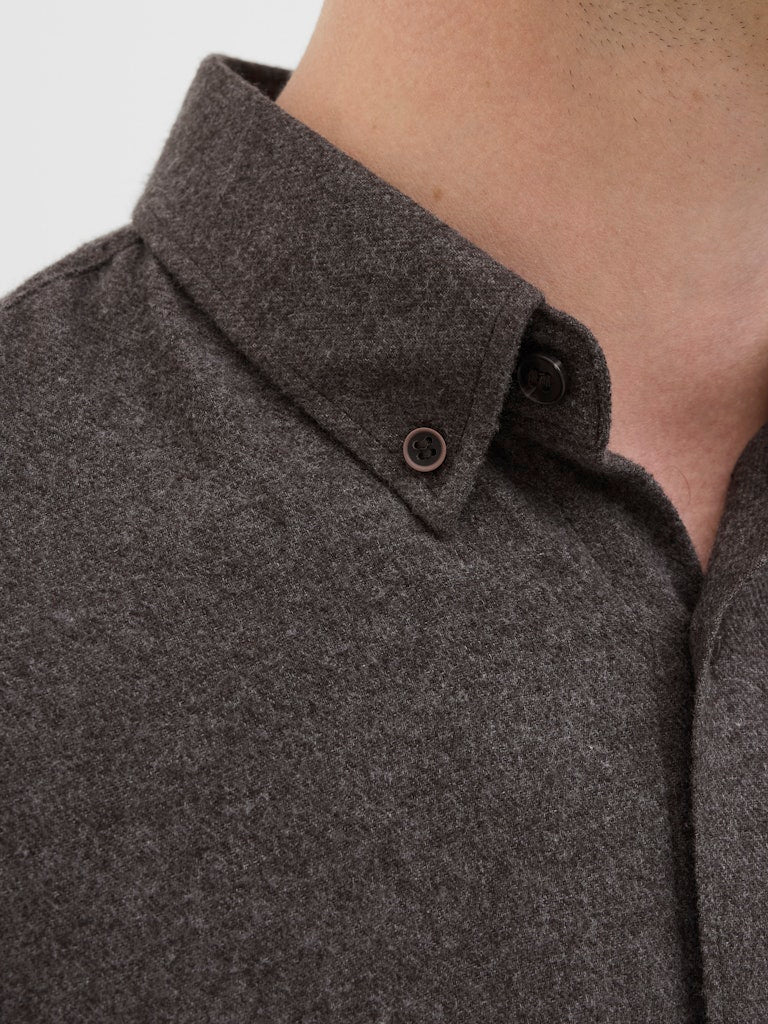 LANGE SKJORTER - Jrebike Melange Shirt LS - - Hr Ravn