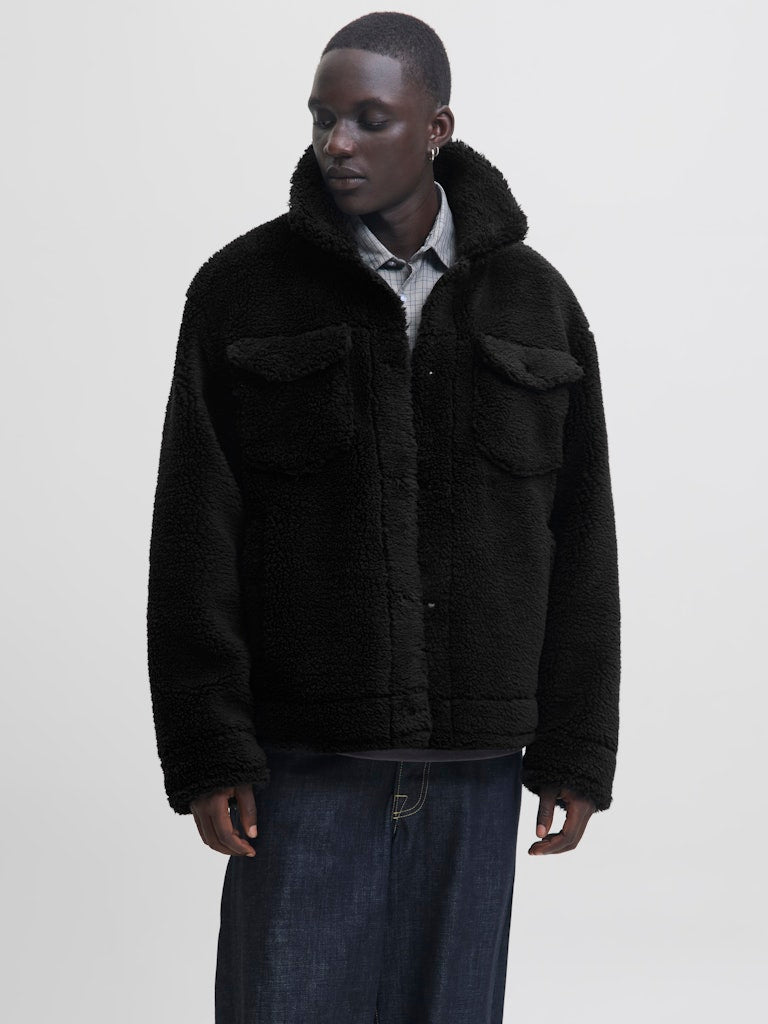 OVERTØJ - JCOFADE TEDDY TRUCKER JACKET STYD AW25 - - Hr Ravn