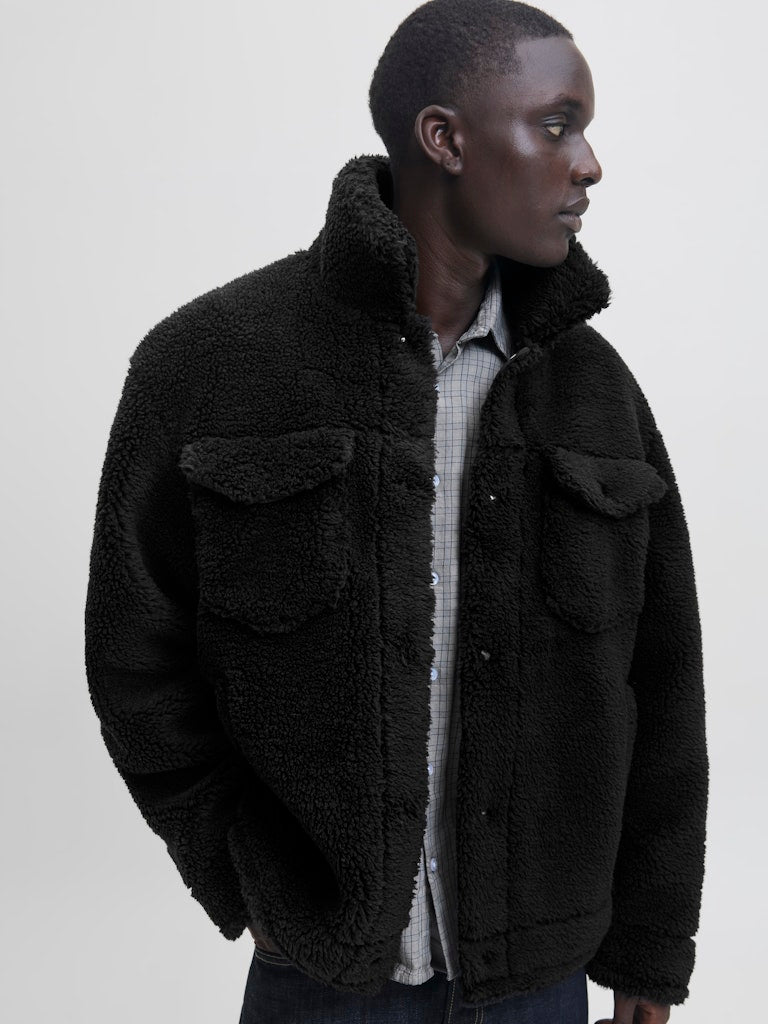 OVERTØJ - JCOFADE TEDDY TRUCKER JACKET STYD AW25 - - Hr Ravn