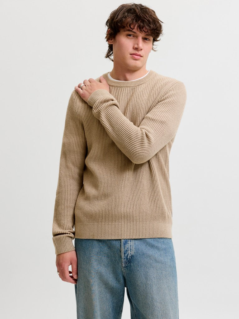 Jjpannel Knit Crew Neck AW26