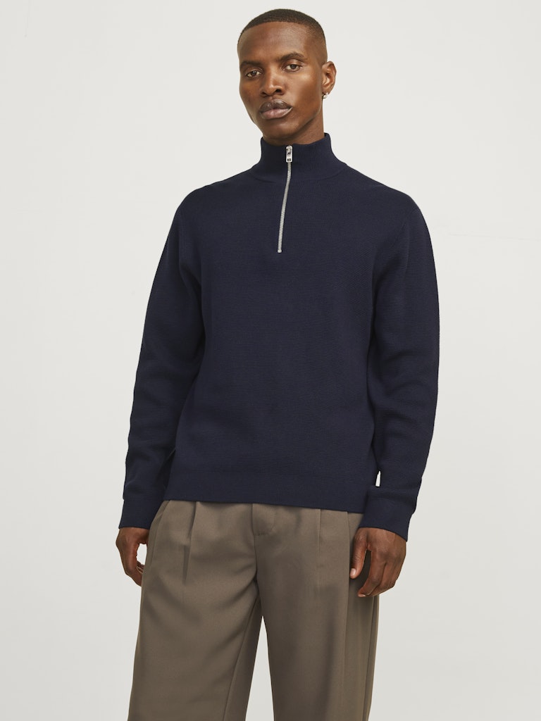 STRIK - Jprblamilano Stitch Knit Half Zip - - Hr Ravn
