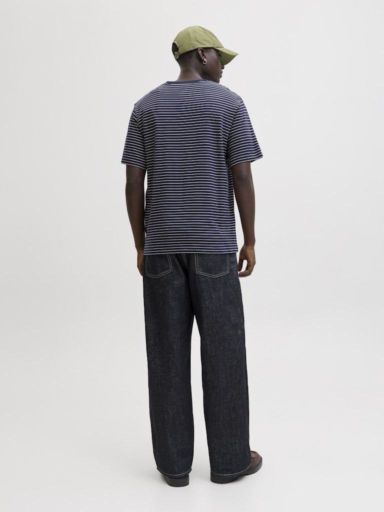 JJEDOVER STRIPED TEE SS CREW NECK SN